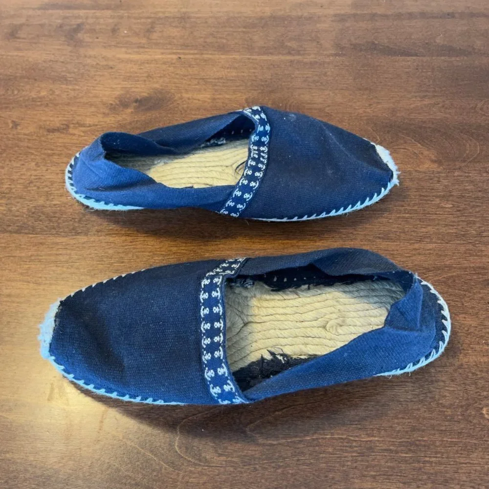 France Espadrille navy flats 39